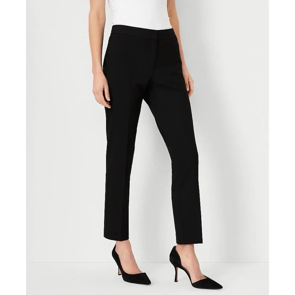 Ann Taylor The Petite Ankle Pant in Seasonless Stretch Core Black 0P New - Picture 2 of 7